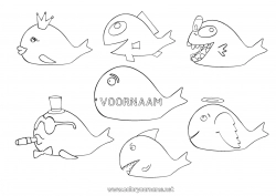 Gratis tekening Dier Vis 1 april Intermediaire kleurplaten Zeedieren