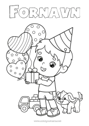 Gratis tegning Bursdag Ballonger Gutt
