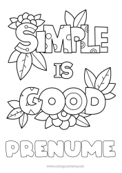 Desen liber de colorat Flori Pozitiv