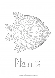 Free drawing Animal Fish April Fools' Day Intermediate coloring pages Marine or aquatic animals