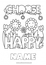 Free coloring Flowers Positive