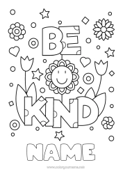 Free colouring Flowers Positive