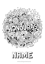 Free colouring Geography Symbols Country