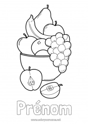 Coloriage gratuit Nourriture Fruits