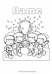 Free drawing Football Sport Cup, trophy, medal Team sports Competitions and Rewards Soccer player