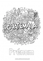 Coloriage gratuit Géographie Symboles Coloriages complexes Pays