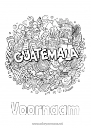 Gratis tekening Geografie Symbolen Complex Kleurplaten Land