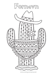 Gratis tegning USA Kaktus Mexico Land Vilt Vesten Sheriff