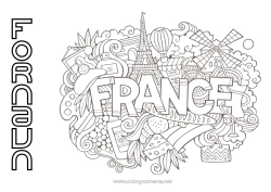 Gratis fargelegging Geografi Frankrike Symboler Land 14. juli
