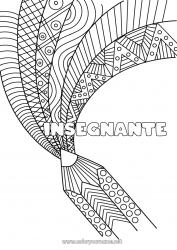 Pagina da colorare per bambini Calmo e sereno Arte Mandala Matita colorata Zentangle Matita Forniture scolastiche