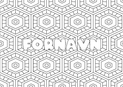 Gratis fargelegging Rolig og zen Mandala Dekorert navn