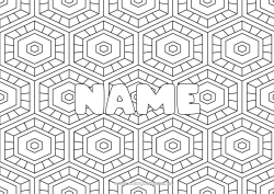 Free colouring Calm and zen Mandala Decorated name