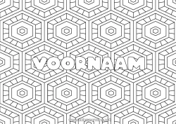 Gratis kleurplaat Rustig en zen Mandala Gedecoreerde naam