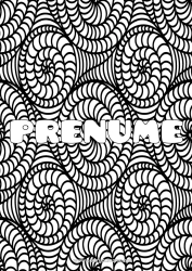 Pagină de colorat personalizată Liniștit și zen Art - artă Mandala Nume decorat Zentangle