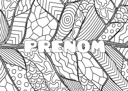 Coloriage gratuit Calme et zen Art Nom décoré