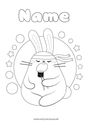 Free coloring Kawaii Food Bunny Animal Easy coloring pages Sushi Forest animals Ninjas