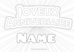 Free colouring Birthday Mandala Intermediate colouring sheets