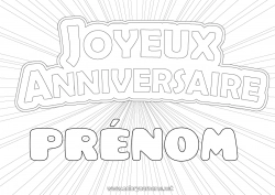 Coloriage gratuit Anniversaire Mandala Coloriages intermédiaires