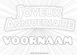 Gratis tekening Verjaardag Mandala Intermediaire kleurplaten