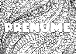 Desen liber de colorat Liniștit și zen Art - artă Mandala Nume decorat Zentangle
