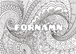 Gratis teckning Lugn och zen Konst Mandala Utsmyckat namn Zentangle