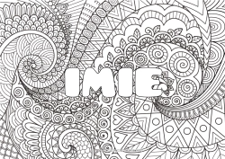 Rysunek za darmo Spokojny i zen Sztuka Mandala Nazwisko odznaczone Zentangle
