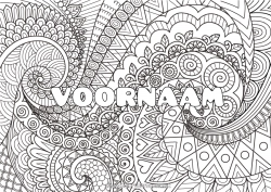 Gratis kleurplaat Rustig en zen Kunst Mandala Gedecoreerde naam Zentangle