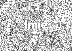 Rysunek za darmo Spokojny i zen Sztuka Mandala Nazwisko odznaczone Zentangle