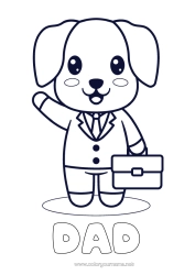 Free colouring Cute Dog Animal Easy colouring pages Dogs and cats