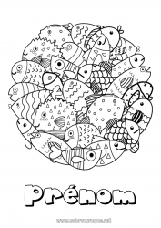 Coloriage gratuit Animal Poisson Poisson d'avril Animaux marins ou aquatique