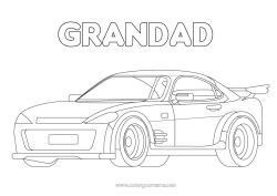 Free colouring Vehicles Car Racing car Cars, vans and motorhomes Race cars and circuits