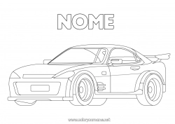 Página de desenho infantil Veículos Carro Carro de corrida Voitures, vans et camping-cars Véhicules de course et circuits