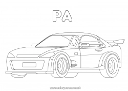 Kleurplaat voor kinderen Voertuigen Auto Raceauto Auto's, busjes en campers Racewagens en circuits