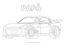 Colorear gratis Vehículos Coches Coche de carreras Automóviles, furgonetas y autocaravanas Vehículos de carreras y pistas