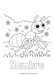 Dibujo libre Primavera Animales Dibujos fáciles para colorear Hormiga Insectos