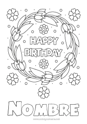 Dibujo libre Flores Cumpleaños