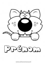 Coloriage gratuit Monstre Halloween Animal Mexique Coloriages faciles Dragons, licornes et animaux fantastiques Chupacabra