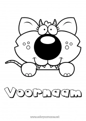 Gratis kleurplaat Monster Halloween Dier Mexico Eenvoudige kleurplaten Draken, eenhoorns en fantastische dieren Chupacabra