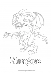 Dibujo libre Monstruo México Dibujos intermedios para colorear Dragones, unicornios y animales fantásticos Chupacabra