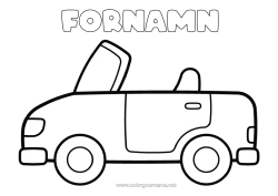 Gratis färgläggning Fordon Bil Lätta målarbilder Bilar, skåpbilar och husbilar