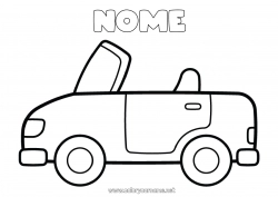 Disegno gratuito Veicoli Auto Disegni da colorare facili Auto, van e camper