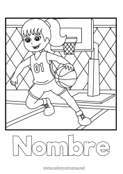 Dibujo libre Sport Chica Baloncesto Deportes en equipo