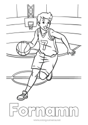 Gratis teckning Sport Pojke Basketboll Lagsporter