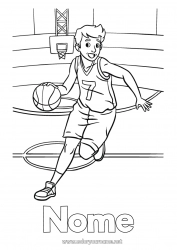 Desenho grátis Esporte Menino Basquetebol Sports d'équipe