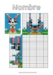 Colorear gratis Actividades para niños Dibujos intermedios para colorear Picross nonogram