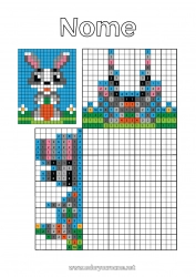 Disegno gratuito Attività per Bambini Animale Disegni intermedi Picross nonogram