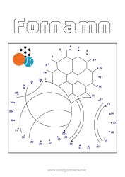 Gratis teckning Fotboll Fotboll Sport Siffra Ballonger Barnaktiviteter Punkter att koppla ihop Basketboll Lätta målarbilder Lagsporter Siffror att koppla ihop