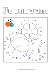 Gratis tekening Voetbal Voetbal Getal Ballonnen Activiteiten voor Kinderen Van punt naar punt Basketbal Eenvoudige kleurplaten Teamsporten