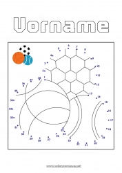 Kostenlose Malvorlage Fußball Fußball Zahl Luftballons Kinderaktivitäten Punkte verbinden Basketball Einfache Ausmalbilder Mannschaftssportarten