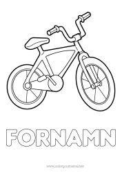Gratis färgläggning Sport Fordon Lätta målarbilder Cykel Tvåhjuliga fordon